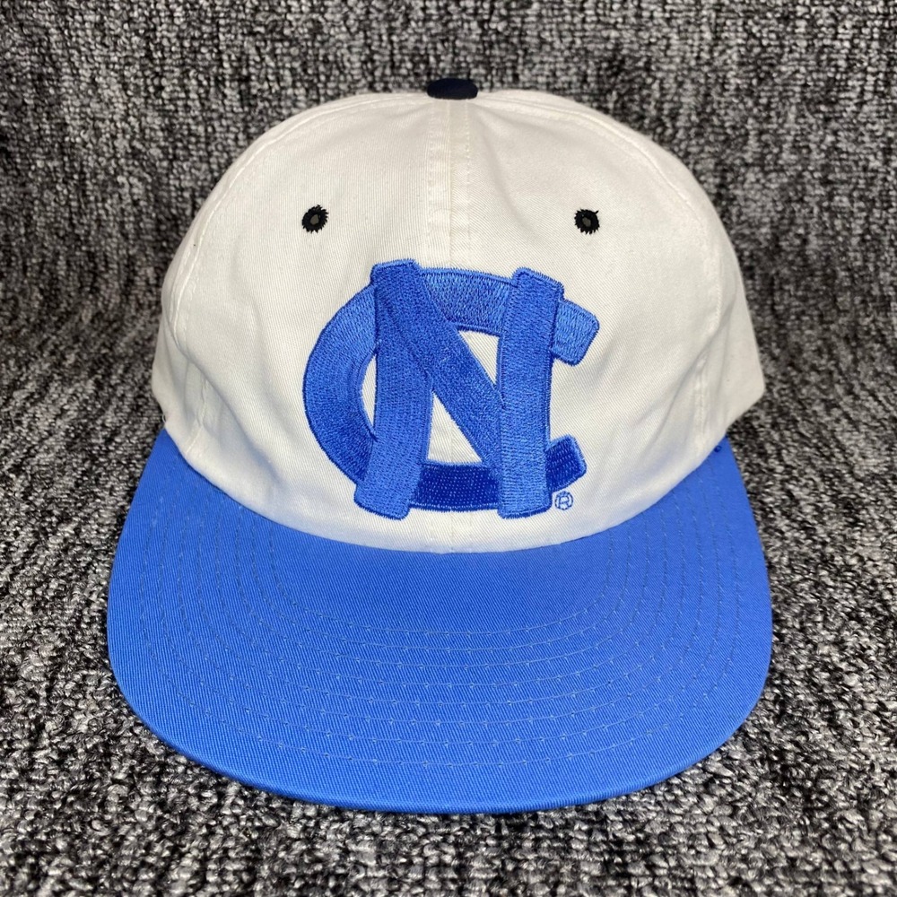 VTG 90s Starter The Right Hat UNC Tar Heels Snapback Hat Cap White Carolina Blue